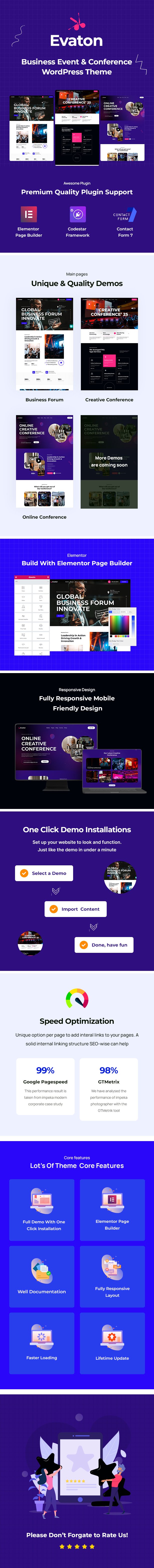 Evaton - Event Conference & Meetup WordPress Theme - 1