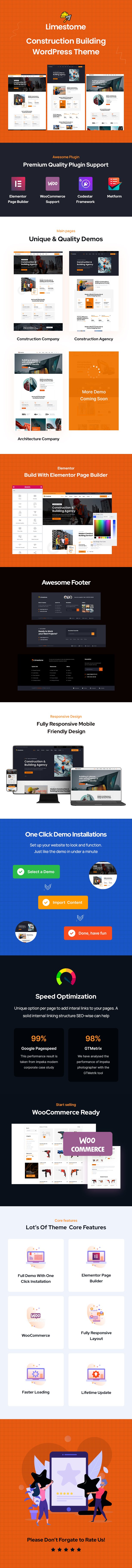 Limestone - Construction Building Elementor WordPress Theme - 1